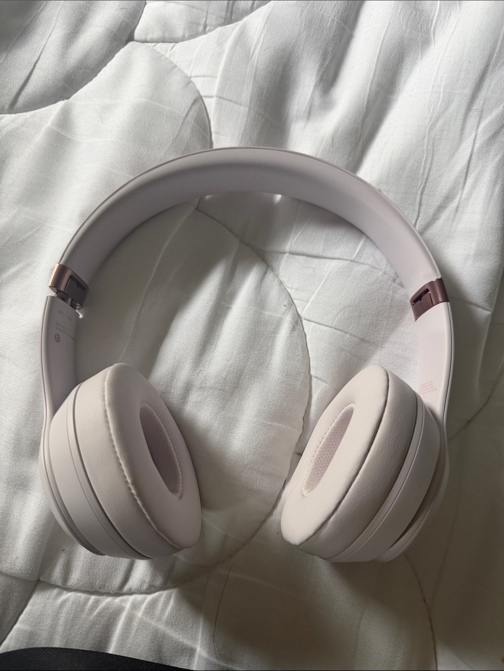Beats by Dre Over-Ear Headphones in Pale Pink with Rose Gold Accents